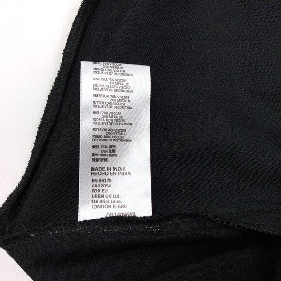 Free People Charlie Bustier Dress Black/Gold Metallic Combo Sz XS - Picture 8 of 16